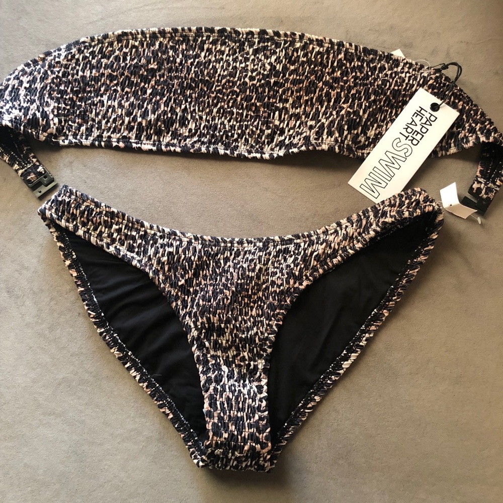Cheetah swim suit Bikini top & Bikini bottom